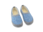 OmaKing – Barefoot Indoor Slippers – Blue with dots bosibg bosi bg blue