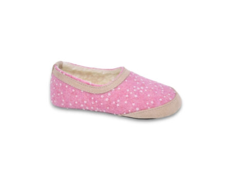 OmaKing - Barefoot Indoor Slippers - Pink with dots