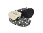 OmaKing – Lambswool slippers Trolla – Grey with dots bosibg bg