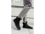 Shapen – FLUFFY 2.0 – Аnkle barefoot boots – Black bosibg barefoot black bg
