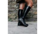 Shapen – Stretchy – Black Vegan Leather barefoot boots bosi barefoot bg